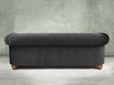 Tillie 4 Seat Chesterfield Sofa In Jet Funky Cord