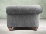 Tillie 4 Seat Chesterfield Sofa In Slate Funky Cord