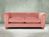 Tillie Bigger 3 Seat Chesterfield Sofa In Coral Funky Cord