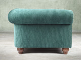 Tillie Bigger 3 Seat Chesterfield Sofa In Emerald Funky Cord