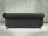 Tillie Bigger 3 Seat Chesterfield Sofa In Jet Funky Cord
