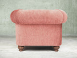 Tillie Chesterfield Chair In Coral Funky Cord