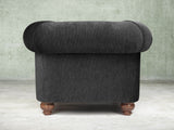 Tillie Chesterfield Chair In Jet Funky Cord