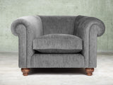 Tillie Chesterfield Chair In Slate Funky Cord