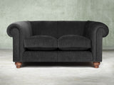 Tillie Snug 2 Seat Chesterfield Sofa In Jet Funky Cord
