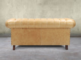 Wilbur 2 Seat Chesterfield Sofa In Bone Classic Leather