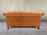 Wilbur 2 Seat Chesterfield Sofa In Ginger Classic Leather
