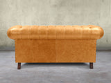 Wilbur 2 Seat Chesterfield Sofa In Toffee Classic Leather