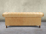 Wilbur 3 Seat Chesterfield Sofa In Bone Classic Leather