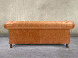 Wilbur 3 Seat Chesterfield Sofa In Ginger Classic Leather