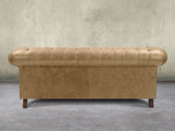 Wilbur 3 Seat Chesterfield Sofa In Oatmeal Classic Leather
