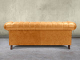 Wilbur 3 Seat Chesterfield Sofa In Toffee Classic Leather