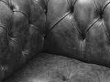 Wilbur 4 Seat Chesterfield Sofa In Black Classic Leather