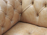 Wilbur 4 Seat Chesterfield Sofa In Bone Classic Leather