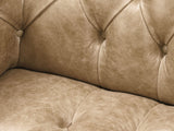 Wilbur 4 Seat Chesterfield Sofa In Oatmeal Classic Leather