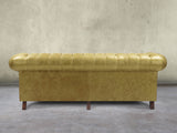 Wilbur 4 Seat Chesterfield Sofa In Sage Classic Leather