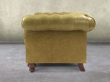 Wilbur 4 Seat Chesterfield Sofa In Sage Classic Leather