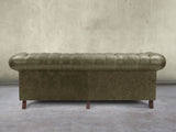 Wilbur 4 Seat Chesterfield Sofa In Seaweed Classic Leather