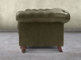 Wilbur 4 Seat Chesterfield Sofa In Seaweed Classic Leather