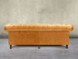 Wilbur 4 Seat Chesterfield Sofa In Toffee Classic Leather