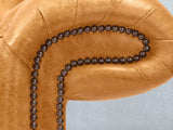 Wilbur 4 Seat Chesterfield Sofa In Toffee Classic Leather