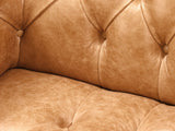 Wilbur 4 Seat Chesterfield Sofa In Toffee Classic Leather