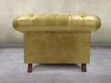 Wilbur Chesterfield Chair In Sage Classic Leather
