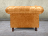 Wilbur Chesterfield Chair In Toffee Classic Leather