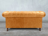 Winston 2 Seat Chesterfield Sofa In Toffee Classic Leather