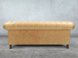 Winston 3 Seat Chesterfield Sofa In Bone Classic Leather