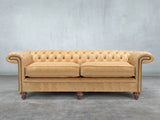 Winston 4 Seat Chesterfield Sofa In Bone Classic Leather