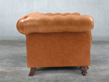 Winston 4 Seat Chesterfield Sofa In Ginger Classic Leather