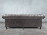 Winston 4 Seat Chesterfield Sofa In Lead Classic Leather