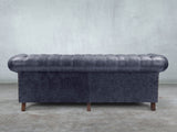 Winston 4 Seat Chesterfield Sofa In Navy Classic Leather