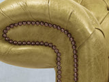 Winston 4 Seat Chesterfield Sofa In Sage Classic Leather