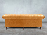 Winston 4 Seat Chesterfield Sofa In Toffee Classic Leather