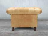 Winston Chesterfield Chair In Bone Classic Leather