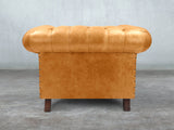 Winston Chesterfield Chair In Toffee Classic Leather