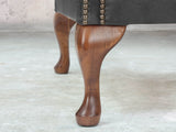 Albert Wing Chair In Black Classic Leather