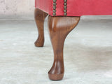 Albert Wing Chair In Crimson Classic Leather