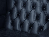 Albert Wing Chair In Navy Classic Leather