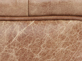Arthur Chesterfield Footstool In Brown Vintage Leather