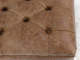 Arthur Chesterfield Footstool In Hickory Vintage Leather