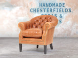 Chesterfield Tub Chair in Tan Classic Leather (Display Model)