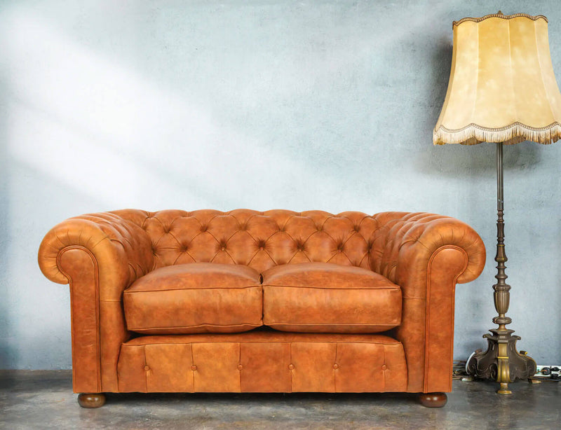 Ol' Cully Leather Sofa Upholstered in Seasoned Leather