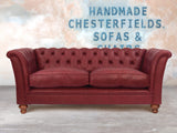 Darcy 3 Seat Chesterfield Sofa In Cardinal Ol' School Leather (Display Model)
