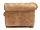 Hector Snug 2 Seat Chesterfield Sofa In Tan Vintage Leather (Ex-Display)