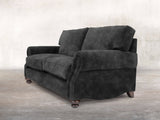 Hetty 2 Seat Sofa In Black Cat Vintage Velvet