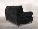 Hetty 2 Seat Sofa In Black Cat Vintage Velvet