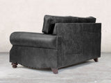 Hetty 2 Seat Sofa In Black Vintage Leather
